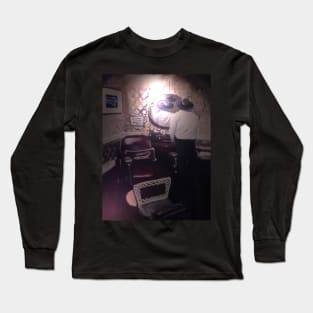 "Reversing the reflection of the Barber; moments before a haircut." Long Sleeve T-Shirt